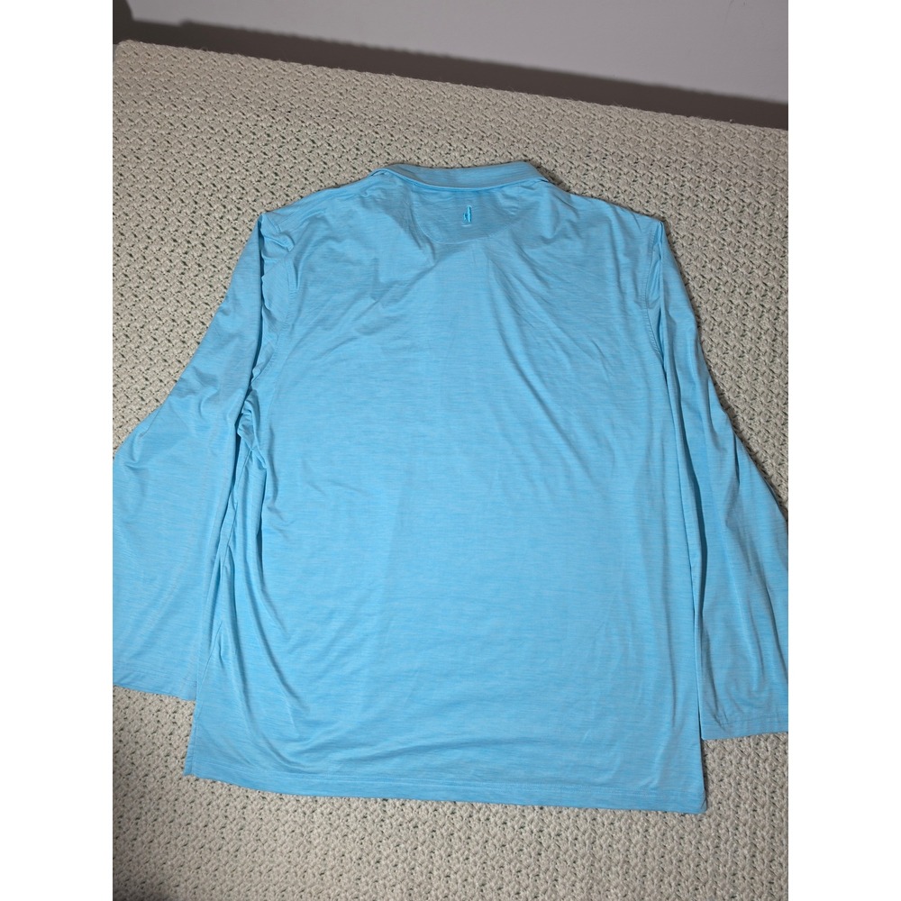 johnnie-O Polo Mens XXL Blue Excellent Pebble Beach Featherweight Long Sleeve - Picture 2 of 8